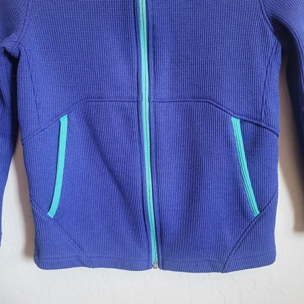 Spyder Encore Full Zip Jacket Fleece Lined Mock Neck Indigo Blue Size Kids 10-12